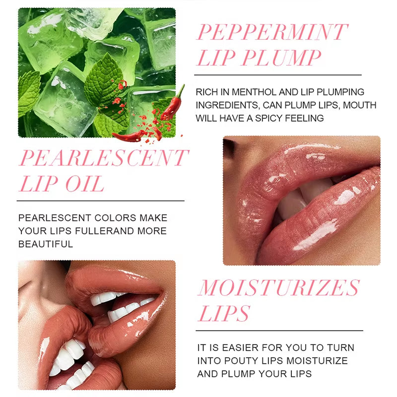 Lip Enhancement Lip Gloss Mirror Moisturizing Lip Glaze Water-Light Long Lasting Moisturising Glossy Tint Lips Makeup Cosmetics